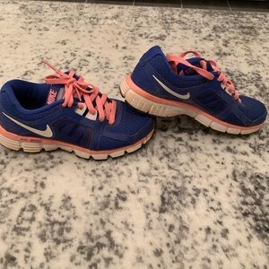 Nike pink and blue shoes